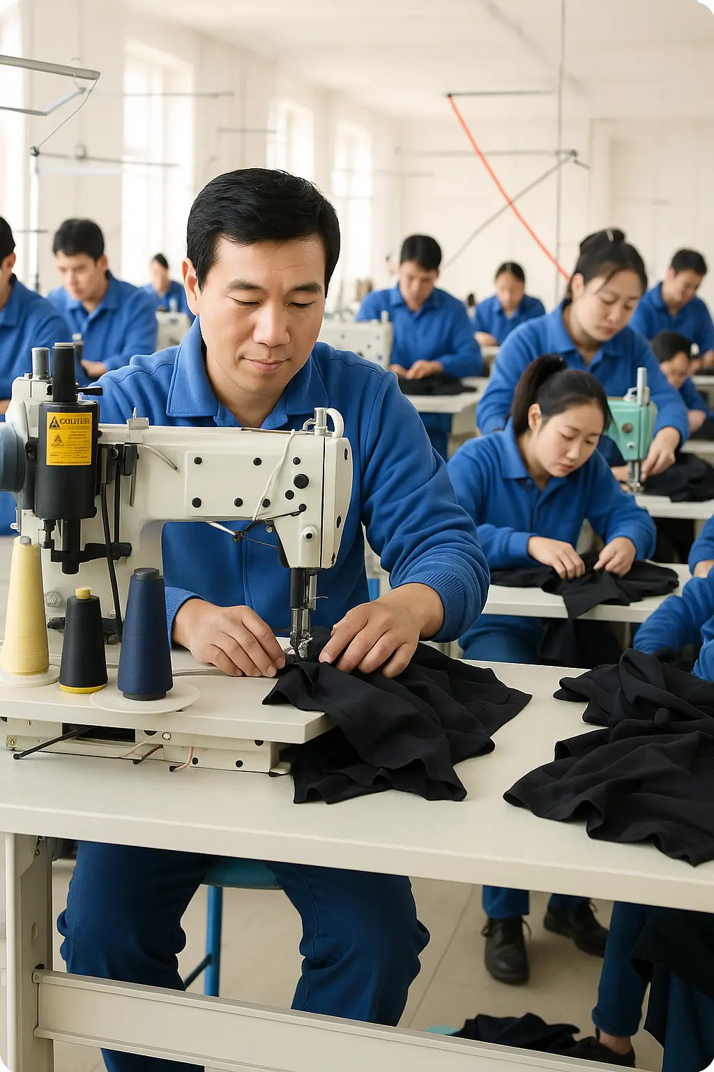 Sewing and assembly of shapewear garments